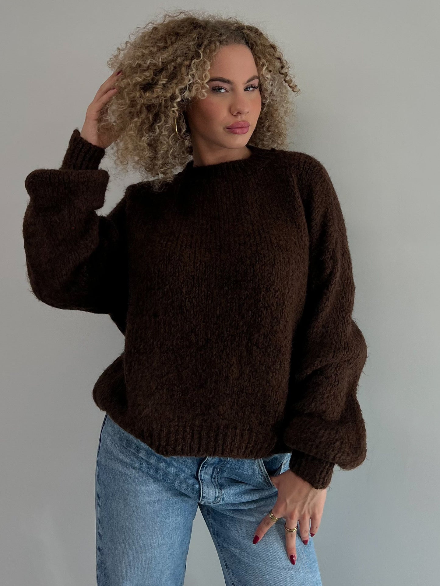 BIG WOOL KNIT CHOCO 2.0